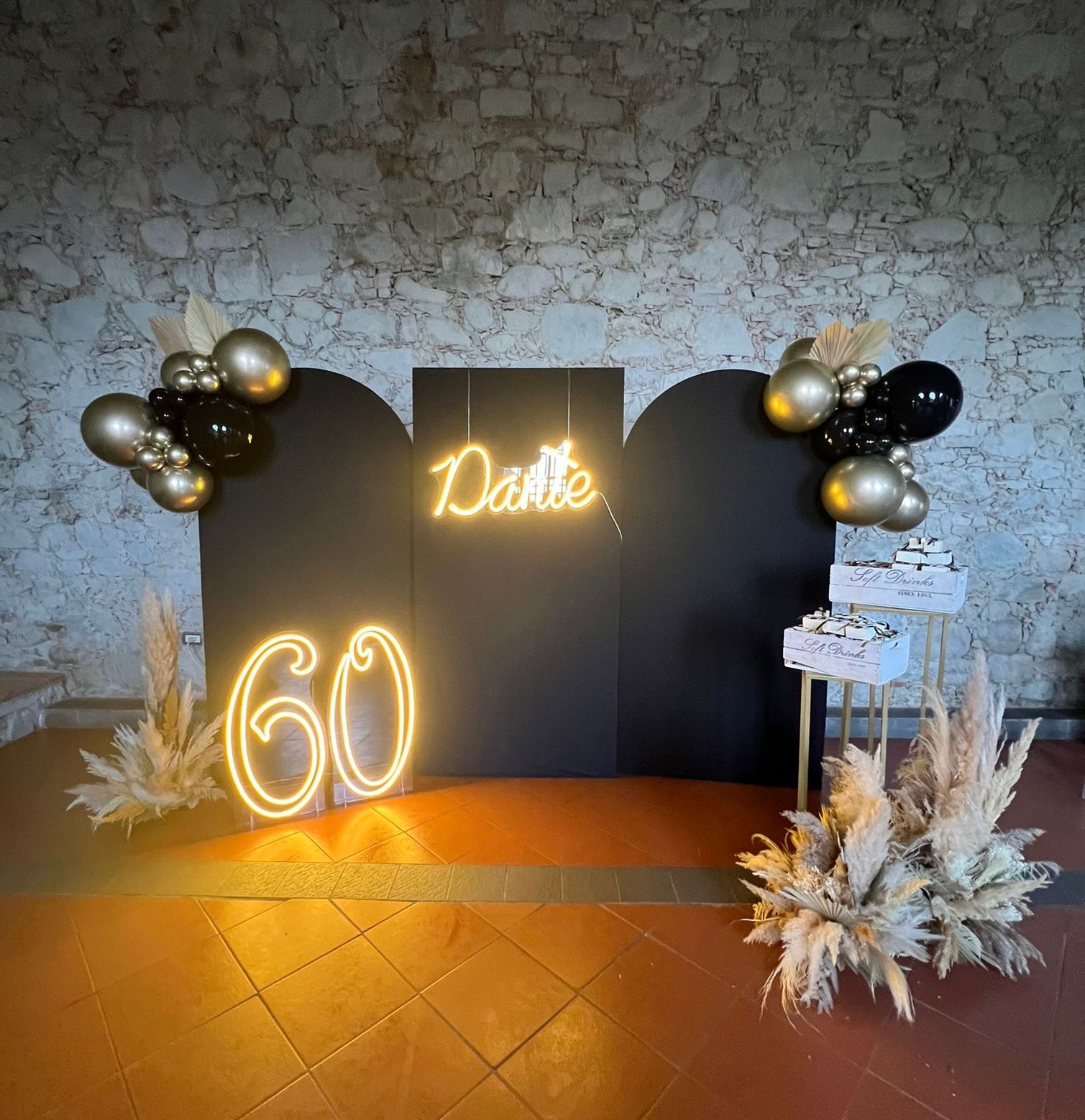 Allestimento palloncini per 60esimo compleanno
