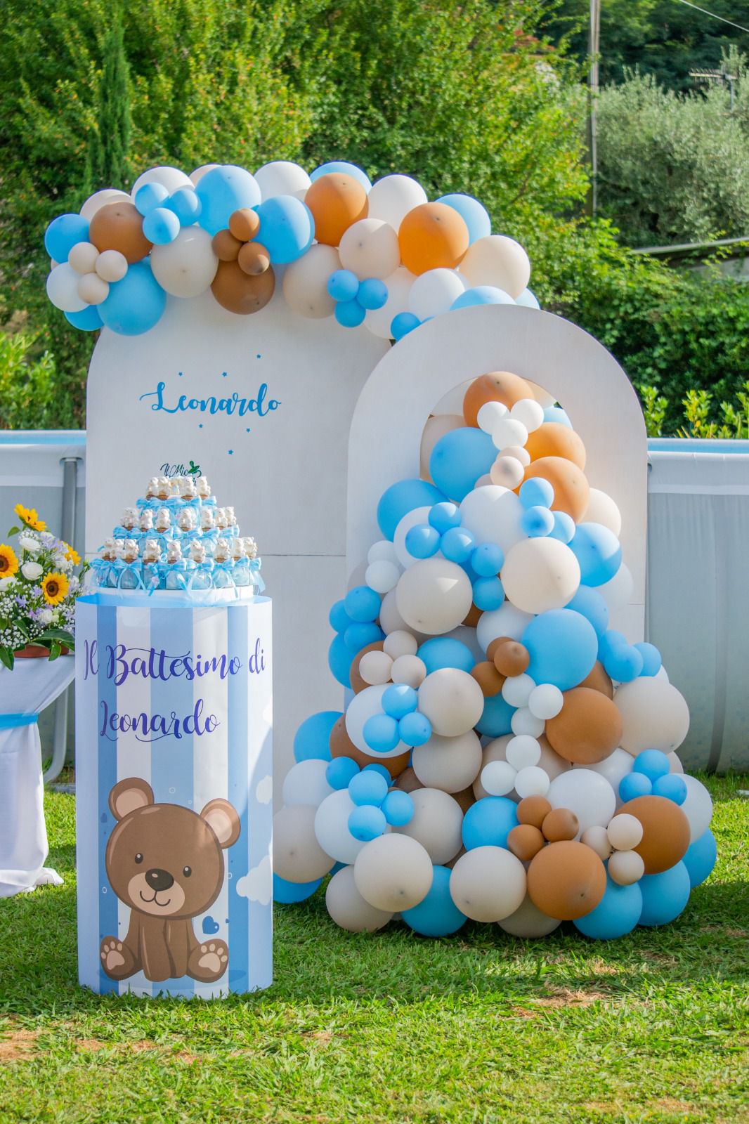 Allestimento palloncini battesimo Leonardo - Federica Events Lucca